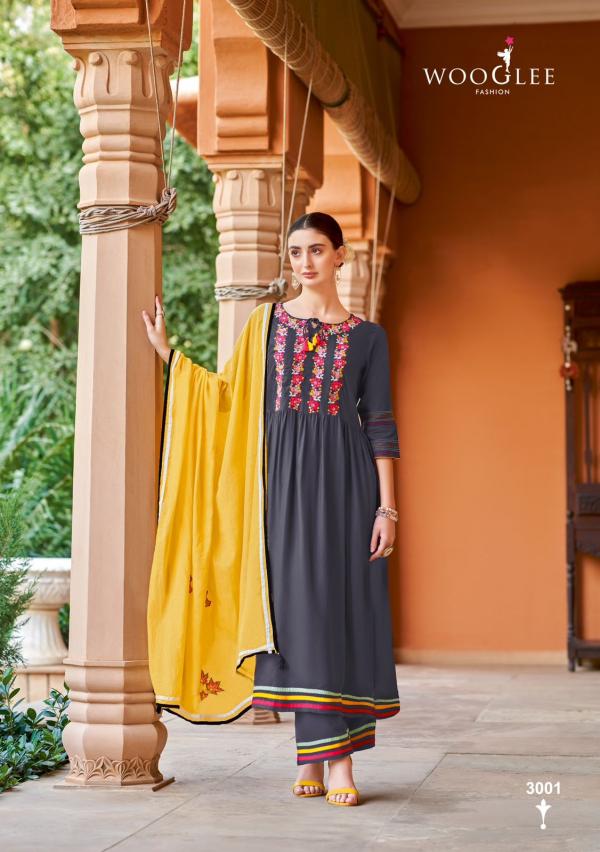 Wooglee Kalyani Rayon Kurti Bottom With Dupatta